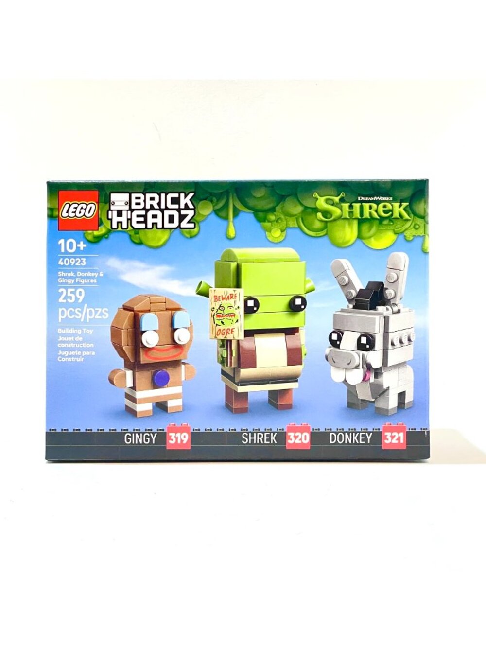 LEGO 40923 Brickheadz Shrek Donkey & Gingy NIB New in Hand
